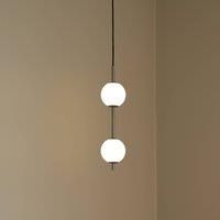 UMAGE LED pendant light Audrey, steel-coloured, 2-bulb, 12 cm