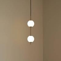 UMAGE LED pendant light Audrey, brass-coloured, 2-bulb 12 cm