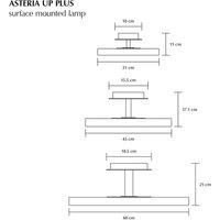 UMAGE LED ceiling lamp Asteria UP PLUS, anthracite 31 cm CCT