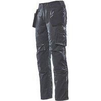 Mascot 17731-442-09 Kassel Unique Cordura Lightweight Trouser with Holster Pockets, Size 82C60, Black