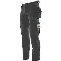 Mascot 17031-311-09-82C50 Trousers with Dyneema Kneepad Pockets, Black, 82C50