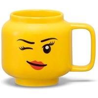 LEGO Ceramic Mug Small - Winking Girl - 255 ml | Perfect Mug, Gifts for Men, Mugs for Kids and Women Cool, Fun and Unique Small Cup Dishwasher Safe