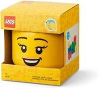 LEGO Iconic Storage Head Large Stackable Storage Box 8,5 L Yellow Happy SILLY