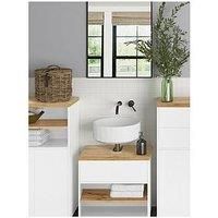 Dorel Home Thessa Under Sink Cabinet - White/Oak