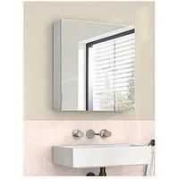Dorel Home Atlas Mirrored Wall Cabinet - White Gloss