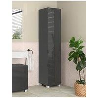 Dorel Home Atlas Bathroom Storage Tall Cabinet - Grey Gloss