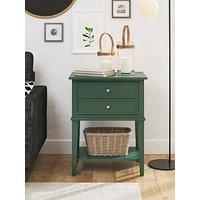 Dorel Home Franklin Accent Table With 2 Drawers Hunter Green