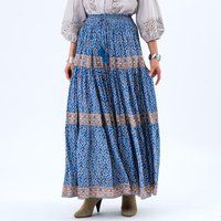 Lollys Laundry Diamond Crepe de Chine Maxi Skirt - XL