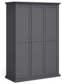 Tvilum Paris 3 Door Wardrobe - Grey