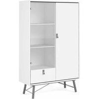 Kielder White Display Cabinet   Self Assembly