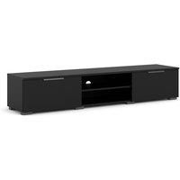 Match TV Unit 2 Drawers 2 Shelf in Black, none