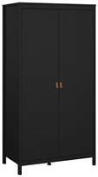 Madrid Wardrobe With 2 Doors In Matt Black