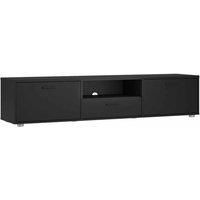 Media TV-unit With 2 Doors + 1 Drawer 177 Cm Black