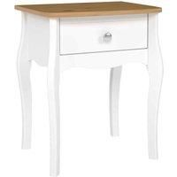 Baroque Nightstand Pure White Iced Coffee Lacquer