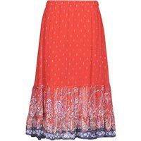 Cream  NALITA  women's Skirt in Red