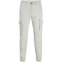 Jack & Jones Paul Tapered Fit Cuffed Cargo Trousers - Grey