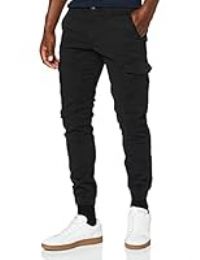 JACK & JONES Mens Jjipaul Jjflake Akm 542 Black Noos Trousers, Black, 36W / 34L UK