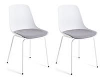 Habitat Eva Pair of Dining Chairs - White