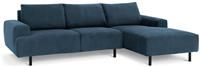 Habitat Julien Velvet Right Hand Corner Chaise Sofa - Navy