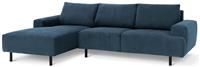 Habitat Julien Velvet Left Hand Corner Chaise Sofa - Navy