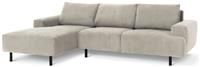 Habitat Julien Velvet Left Hand Corner Chaise Sofa-Parchment