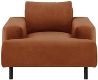 Habitat Julien Velvet Armchair - Orange