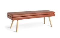 Habitat Lex Faux Leather Dining Bench - Tan