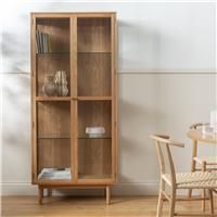 Habitat Crishel Display Cabinet - Oak