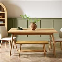 Habitat Dorney Herringbone Oak Veneer 6 Seater Dining Table