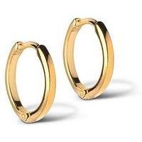 Enamel Copenhagen Classic 10 Mm Gold Plated Sterling Silver Hoops