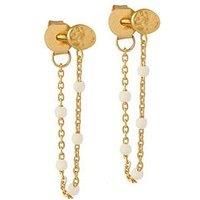 Enamel Copenhagen Lola Daisy Gold Plated Sterling Silver Earrings
