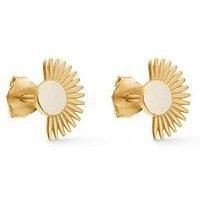 Enamel Copenhagen Daisy Soleil Gold Plated Sterling Silver Studs