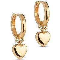 Enamel Copenhagen Amore Hoops, 18Ct Yellow Gold Plated 925 Sterling Silver
