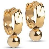 Enamel Copenhagen Avaya Gold Hoops, 18Ct Gold-Plated And 925 Sterling Silver