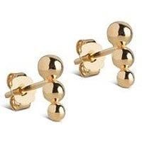 Enamel Copenhagen Trinity Gold Plated Sterling Silver Studs