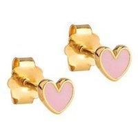 Enamel Copenhagen Pink Enamel Amore Heart Studs