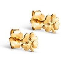 Enamel Copenhagen Gold Mini Organic Clover Studs