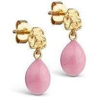 Enamel Copenhagen Pink And Gold Poe Earrings
