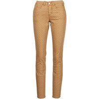 Cream  LOTTE PRINTED  women's Trousers in Beige