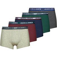 Jack & Jones Men's Jacoliver Trunks 5 Pack Boxer Shorts, Dark Gray Melange, Xx-Large