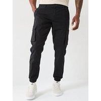 ONLY & SONS Men/'s ONSCAM Stage Cargo Cuff PG 6687 Trouser, Black, 32 W/32 L