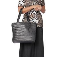 Reversible Braided Bag Gunmetal