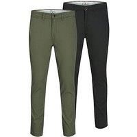 Jack & Jones Men/'s Jjimarco Jjdave Sa 2 Pack Trouser, Black, 28W / 32L