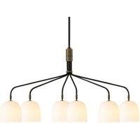 Gubi Howard chandelier short 6-bulb gunmetal/white