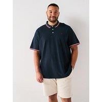 JACK&JONES PLUS Men/'s Jjepaulos Noos Polo shirt, Blazer Navy, 5XL UK (12143859)