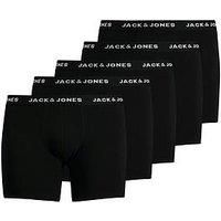 JACK & JONES Men/'s 5-Pack Boxers, Slim Fit, 95% Cotton, 5XL, Black