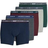 JACK & JONES Men/'s Jacoliver Trunks Noos Ps Pack of 5 Boxer Shorts, Grey, 6XL