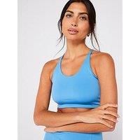 Girlfriend Collective Womens Training Float Cleo Halter Bra - Blue