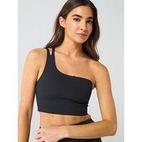 Girlfriend Collective Womens Training Uma One Shoulder Bra - Black