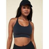 Girlfriend Collective Women/'s Float Cleo Halter Bra Sports, Black, M